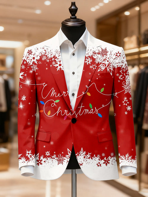 Men's Vintage Casual Christmas Party Blazer