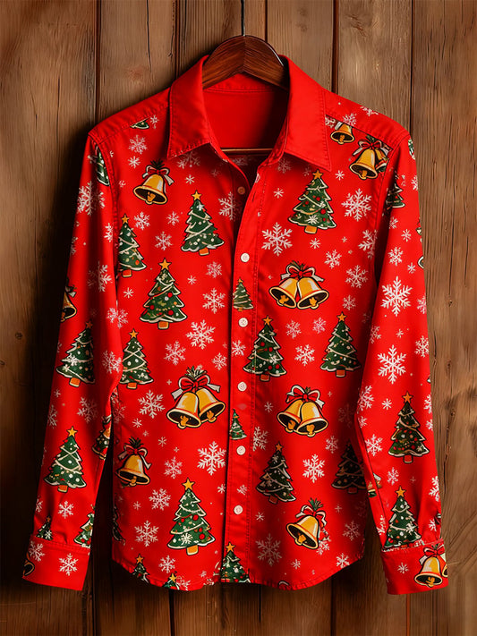 Men's Christmas Art Long-Sleeve Shirt