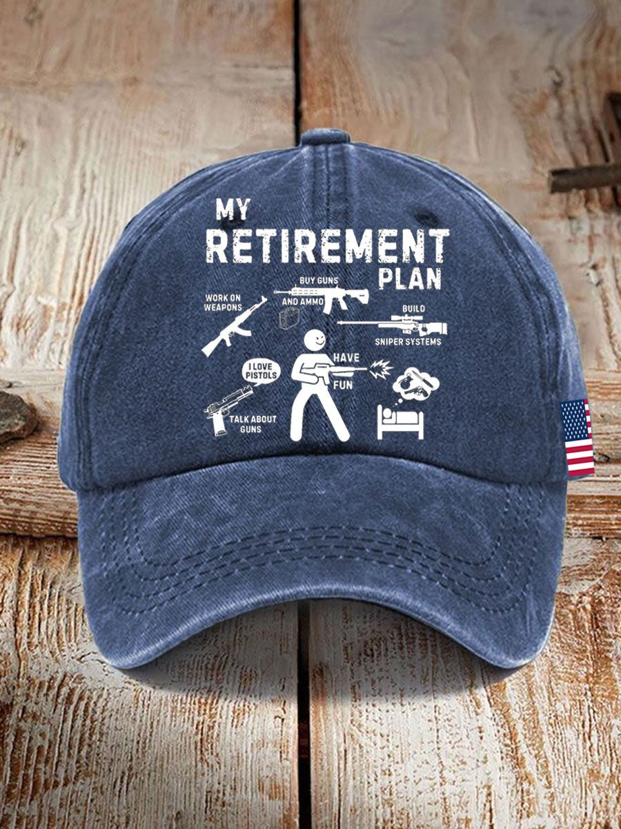 Unisex Funny Veteran Retirement Print Baseball Cap