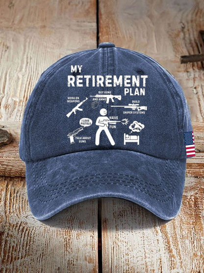 Unisex Funny Veteran Retirement Print Baseball Cap