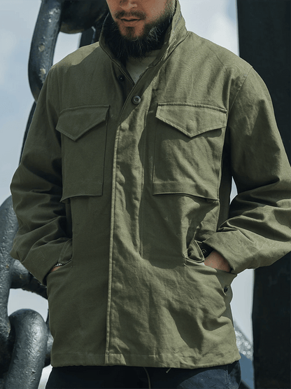 Men's Stylish Multi-Pocket Design Zipper Casual Jacket
