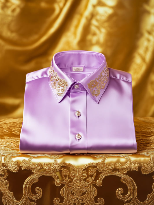 Men's Baroque Short Sleeve Button-Down Shirt