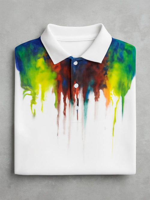 Men's Business Casual Button Short Sleeve Polo Shirt