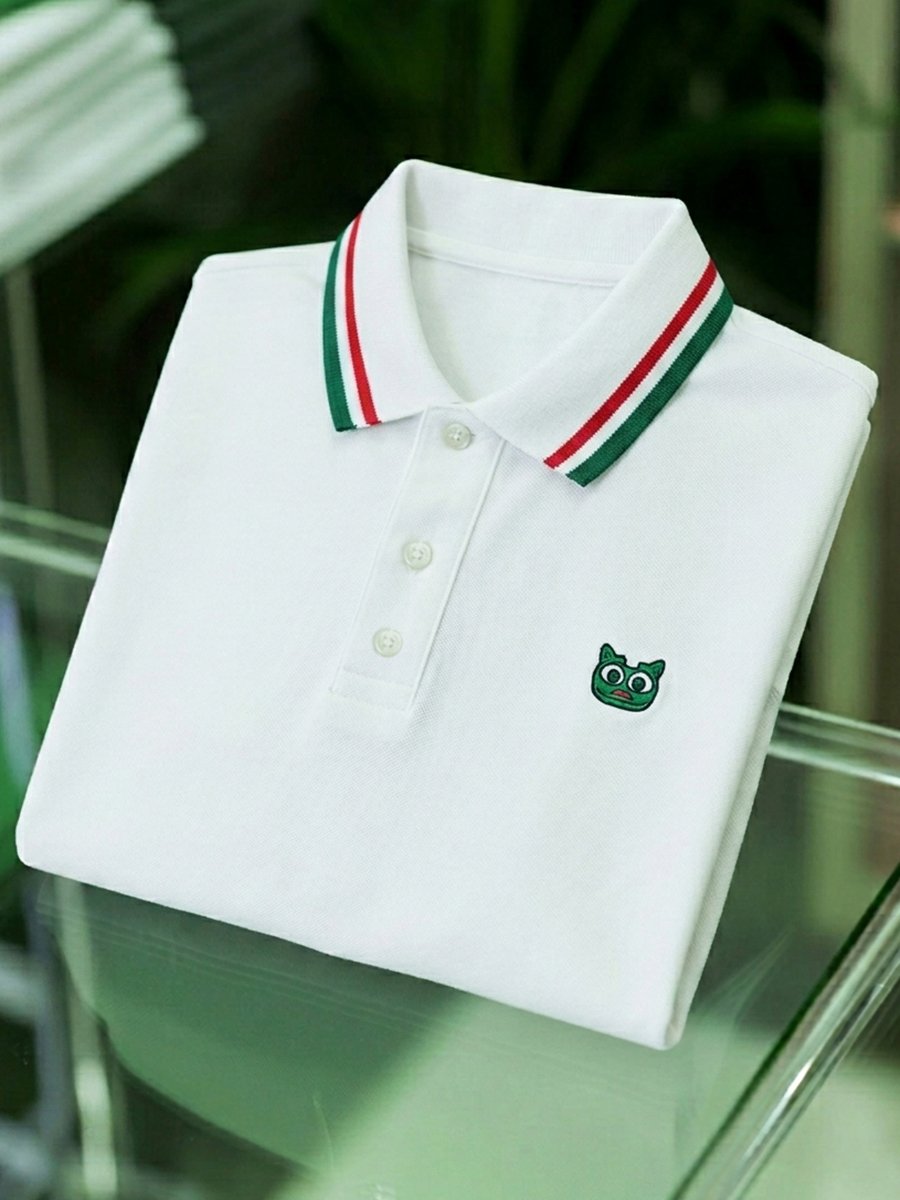 Men's Business Stroped Short-Sleeve Polo Shirt
