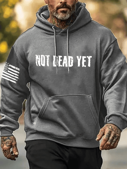Men's Not Dead Yet Pattern Print Sweatshirt