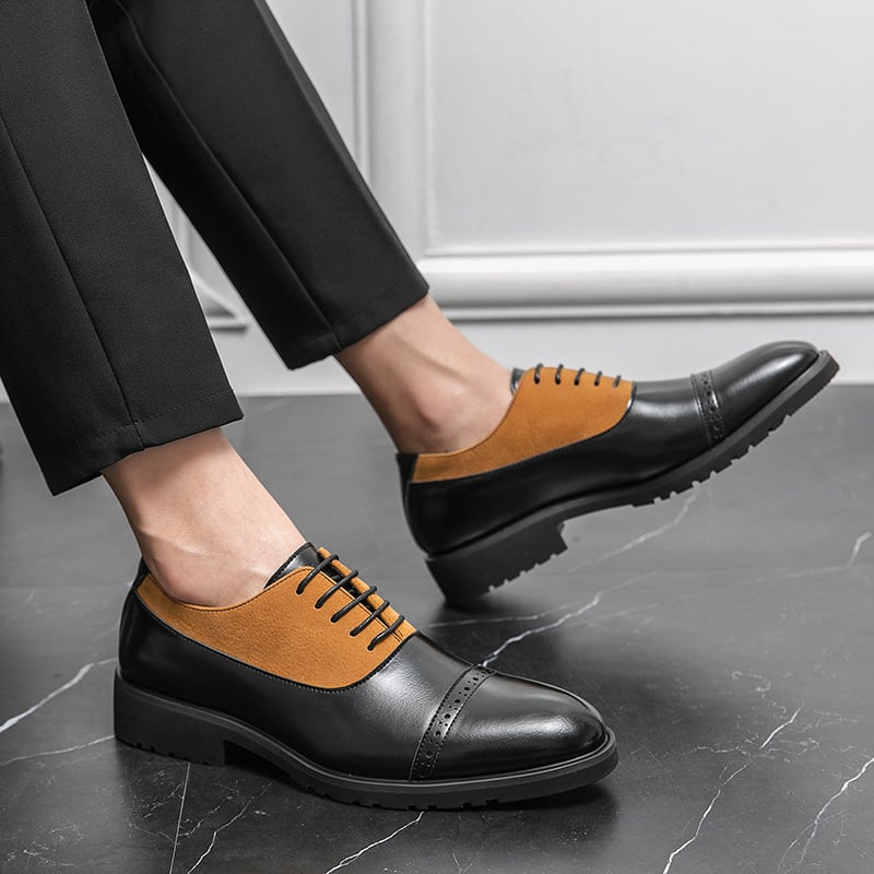 Lace-up Business Pu Leather Handmade Men Derby Shoes