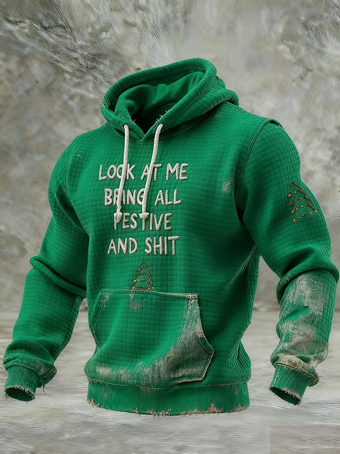 Men's Look At Me Being All Festive And Shit Print Sweatshirt