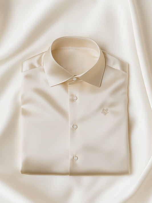 Men's Business Casual Logo Lapel Short Sleeve Shirt
