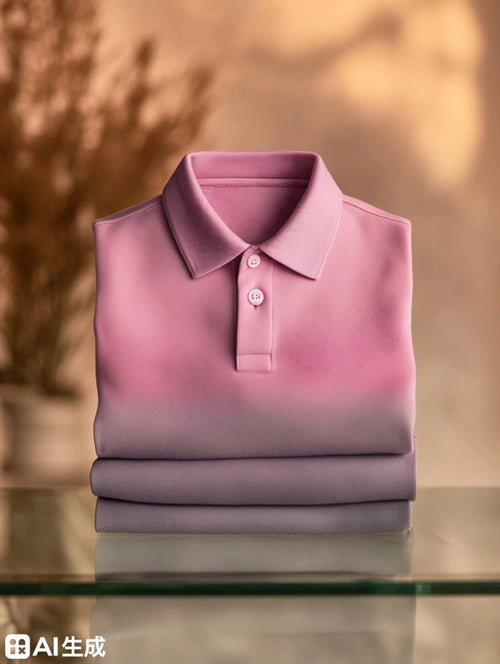 Men's Classic Business Old Money Button Short Sleeve Polo Shirt