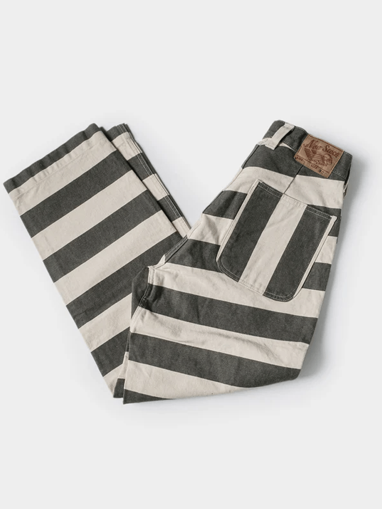 Heavyweight Wide Striped Prisoner Pants