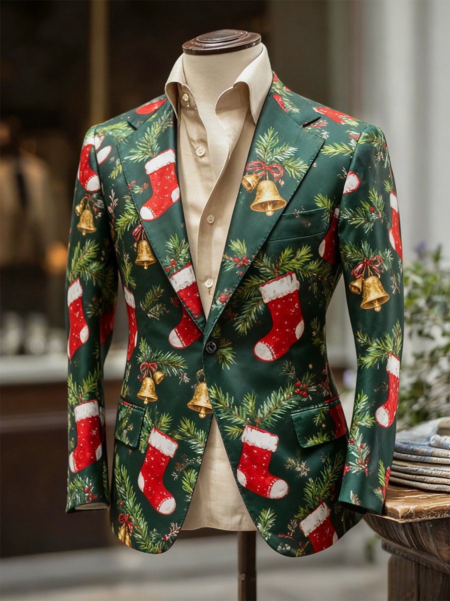 Men's Business Casual Christmas Suit Outerwear
