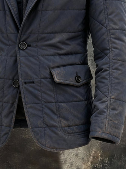 Men'S Vintage Warm Fake Two-Piece Outdoor Cotton Jacket
