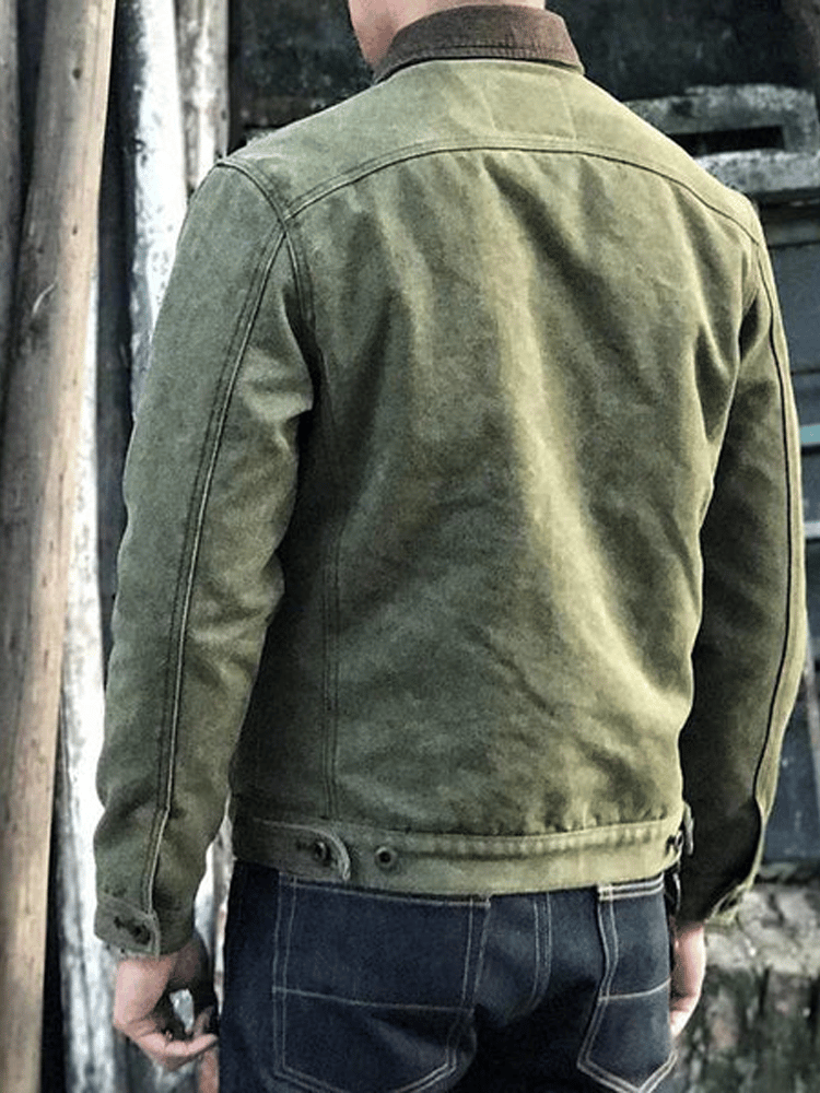 Men's Western Outdoor Vintage Multi-Pocket Jacket