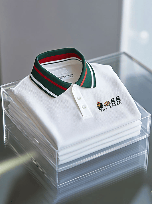 Men's Business Casual Printed Polo Shirt