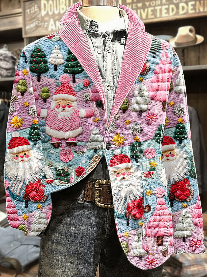 Men's Santa Claus Corduroy Casual Jacket