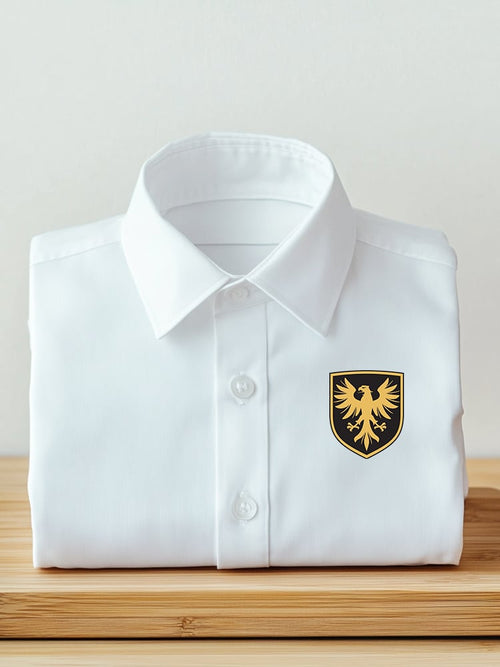 Men's Business Casual Logo Lapel Short Sleeve Shirt