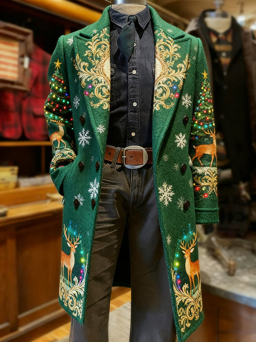 Men's Vintage Christmas Party Tweed Coat
