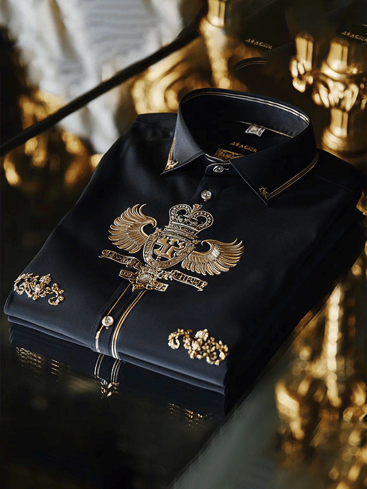 Men's Satin Luxe Long Sleeve Button Down Shirt