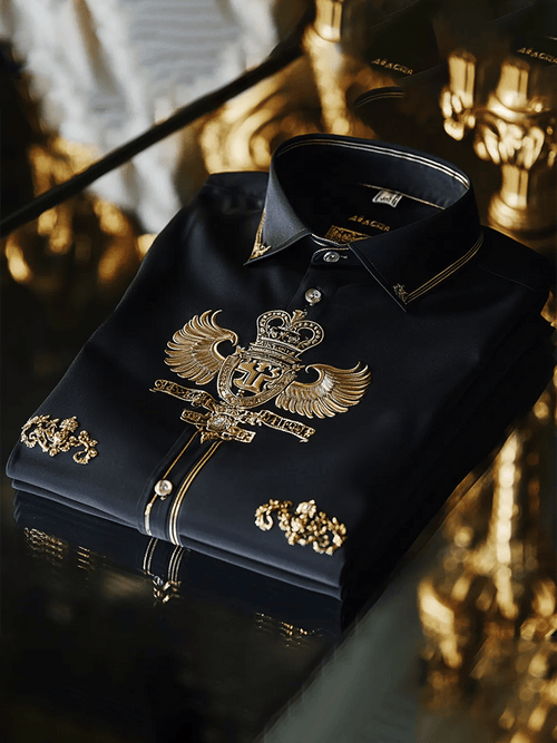Men's Satin Luxe Long Sleeve Button Down Shirt