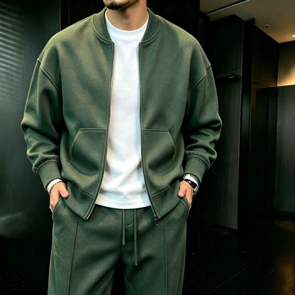 Men's Zipper Cardigan Jacket and Pants Set