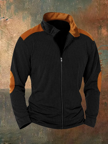 Men's Vintage Corduroy Color Block Comfort Jacket
