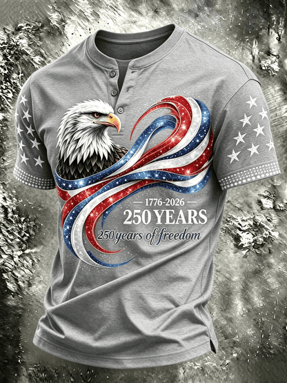 Men's American Anniversary Short-Sleeve Crew Neck T-Shirt