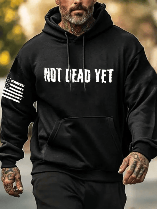 Men's Not Dead Yet Pattern Print Sweatshirt