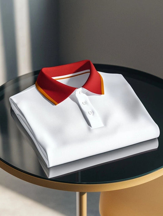 Men's Business Casual Embroidered    Button Short Sleeve Polo Shirt