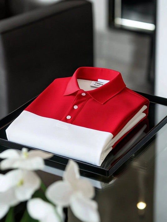 Men's Business Casual Embroidered    Button Short Sleeve Polo Shirt