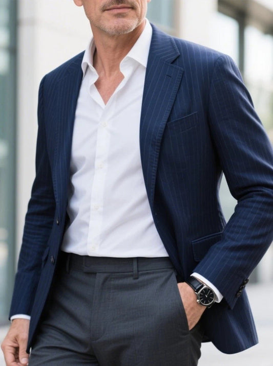 Men's Business Casual Lapel Suit
