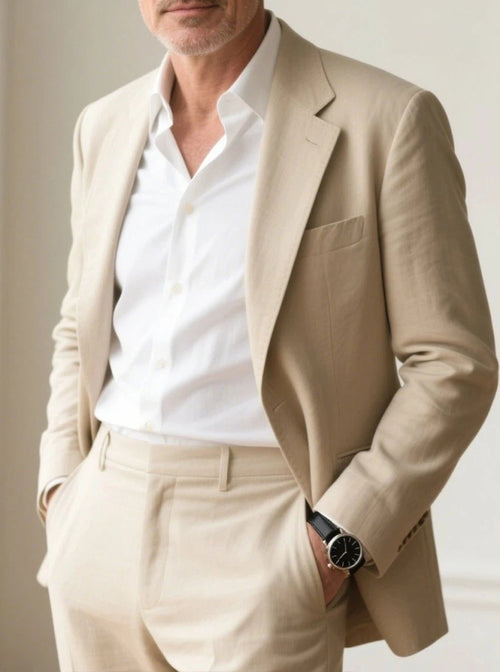 Men's Business Casual Lapel Suit