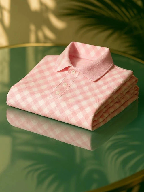 Men's Classic Business Old Money Button Short Sleeve Polo Shirt