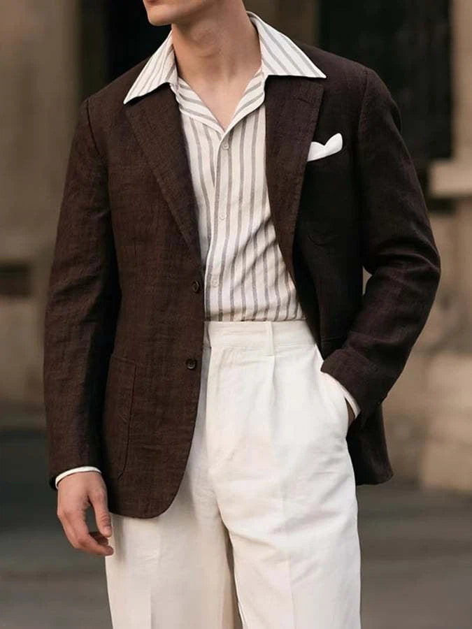 Men's Business Casual Lapel Suit