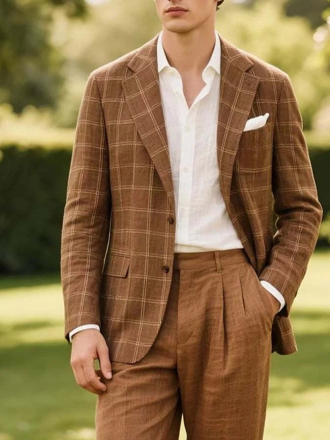 Men's Business Casual Lapel Suit