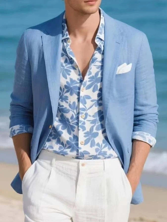 Men's Business Casual Lapel Suit