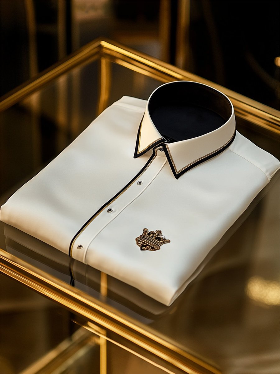 Men's Silk Luxury Business Long Sleeve Shirt