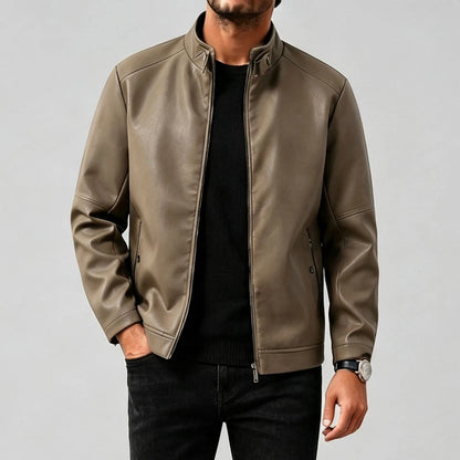 Men's Casual PU Leather Jacket