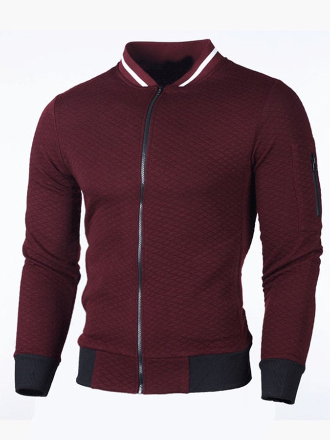Men'S Casual Plaid Cardigan Sweatshirt