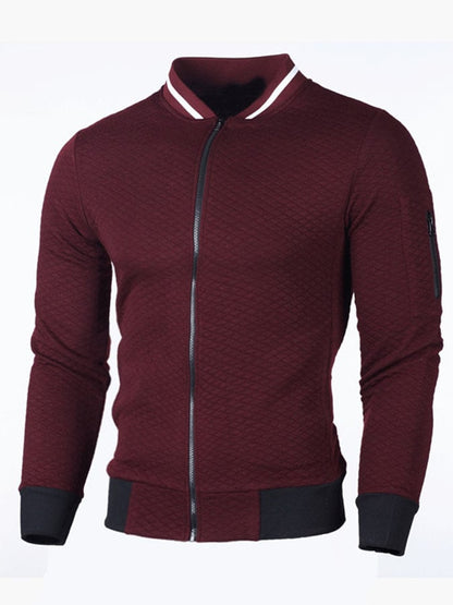 Men'S Casual Plaid Cardigan Sweatshirt