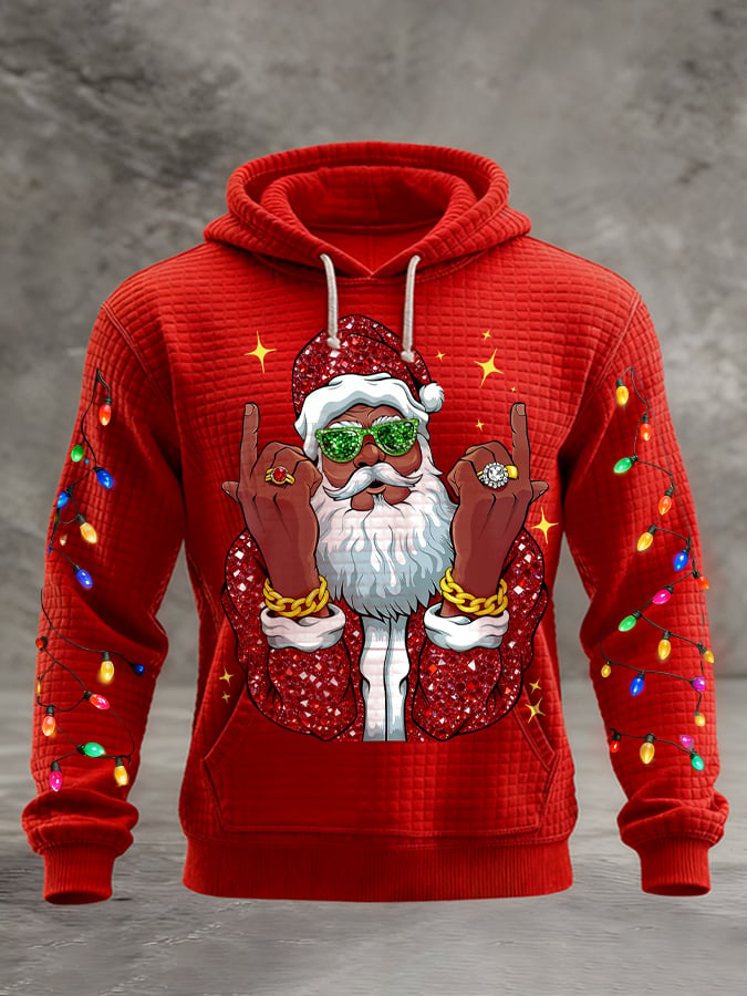 Men's Santa Claus Print Hoodie