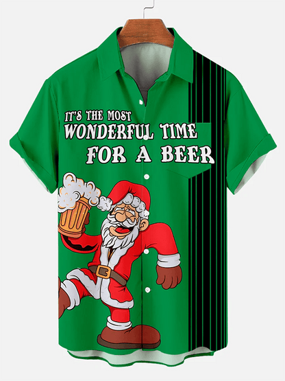 Men's Stylish Casual Christmas Printed Shirt