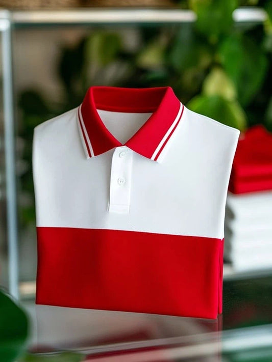 Men's Classic Business    Logo Short Sleeve Polo Shirt
