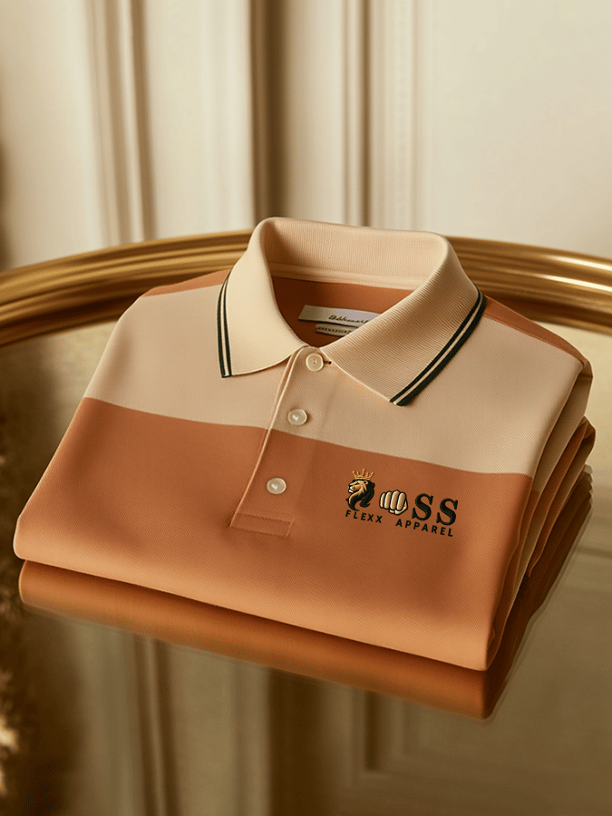 Men's Business Casual Printed Polo Shirt