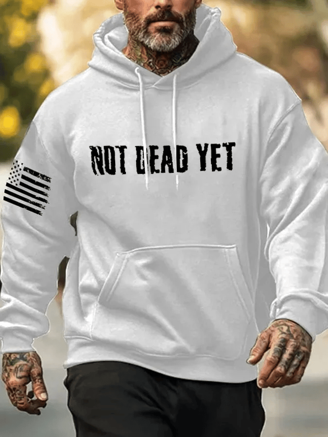 Men's Not Dead Yet Pattern Print Sweatshirt