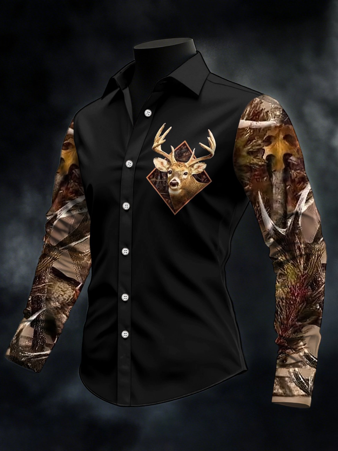 Men's Casual Western Style Contrast Color Shirt
