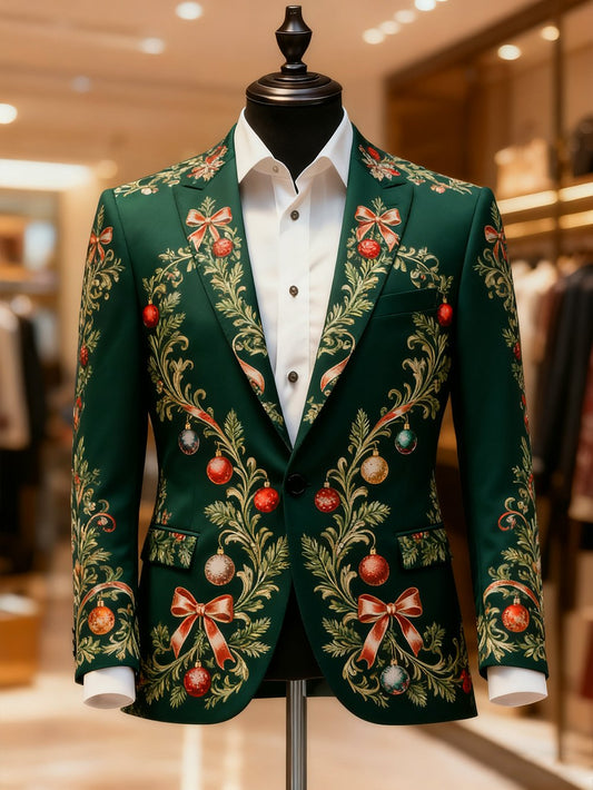 Men's Business Casual Christmas Suit Outerwear