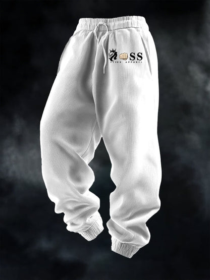 Men's Casual Waffle Solid Color Sports Pants
