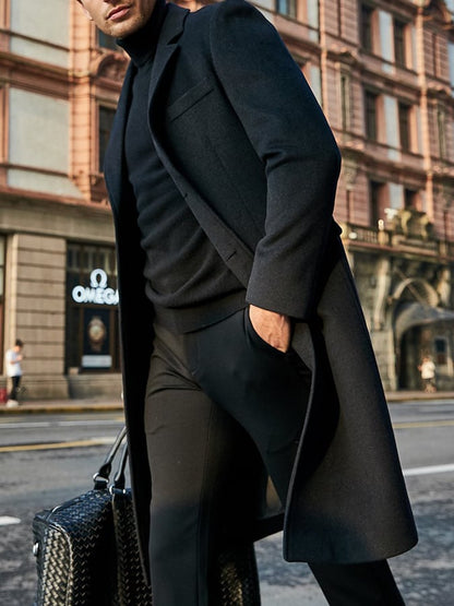 Men'S Commuter Button Design Coat