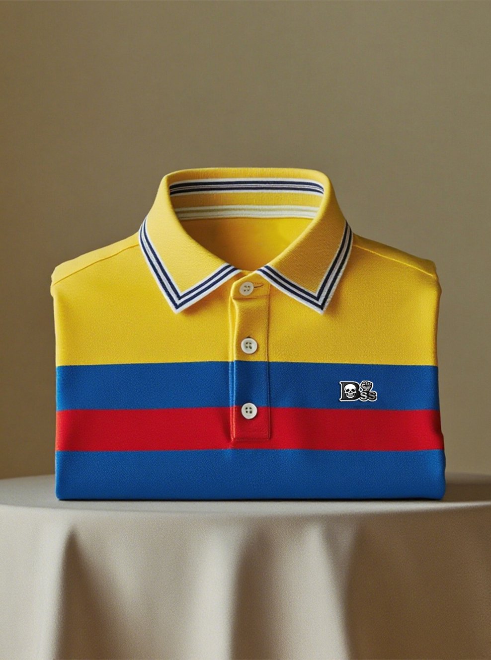 Men's Business Casual Button Short Sleeve Polo Shirt
