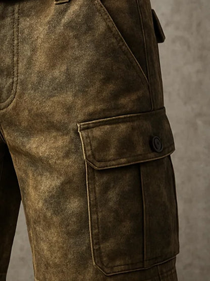 Men's Retro Outdoor Ripstop Multi-Purpose Cargo Shorts
